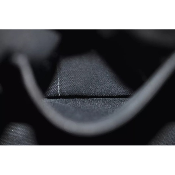 Authentic PRADA Canapa Canvas Shoulder Hand Bag Purse Black small size tote - Picture 13 of 17